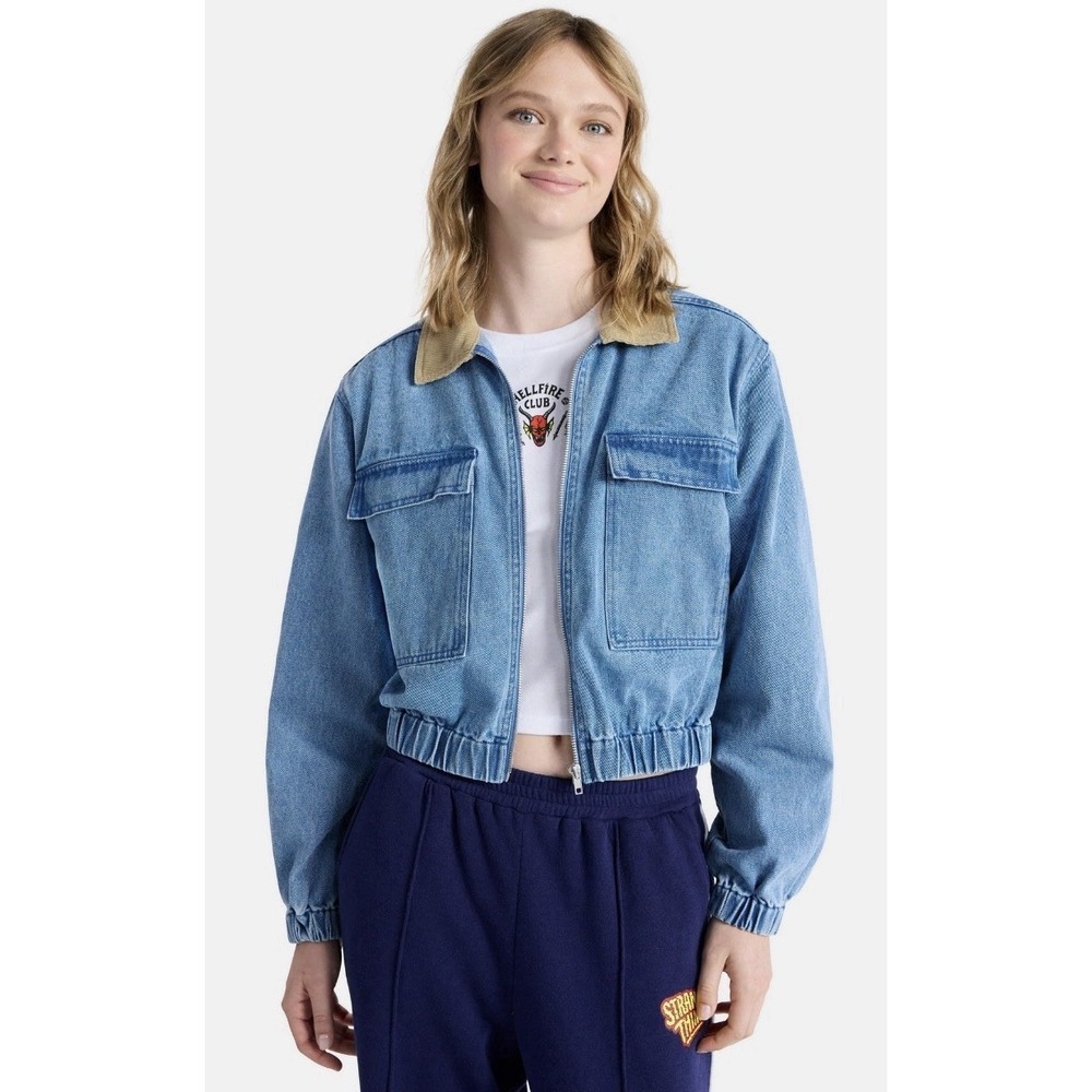 Netflix Stranger Things‎ Cotton Denim Jacket from No Boundaries, Women's Large